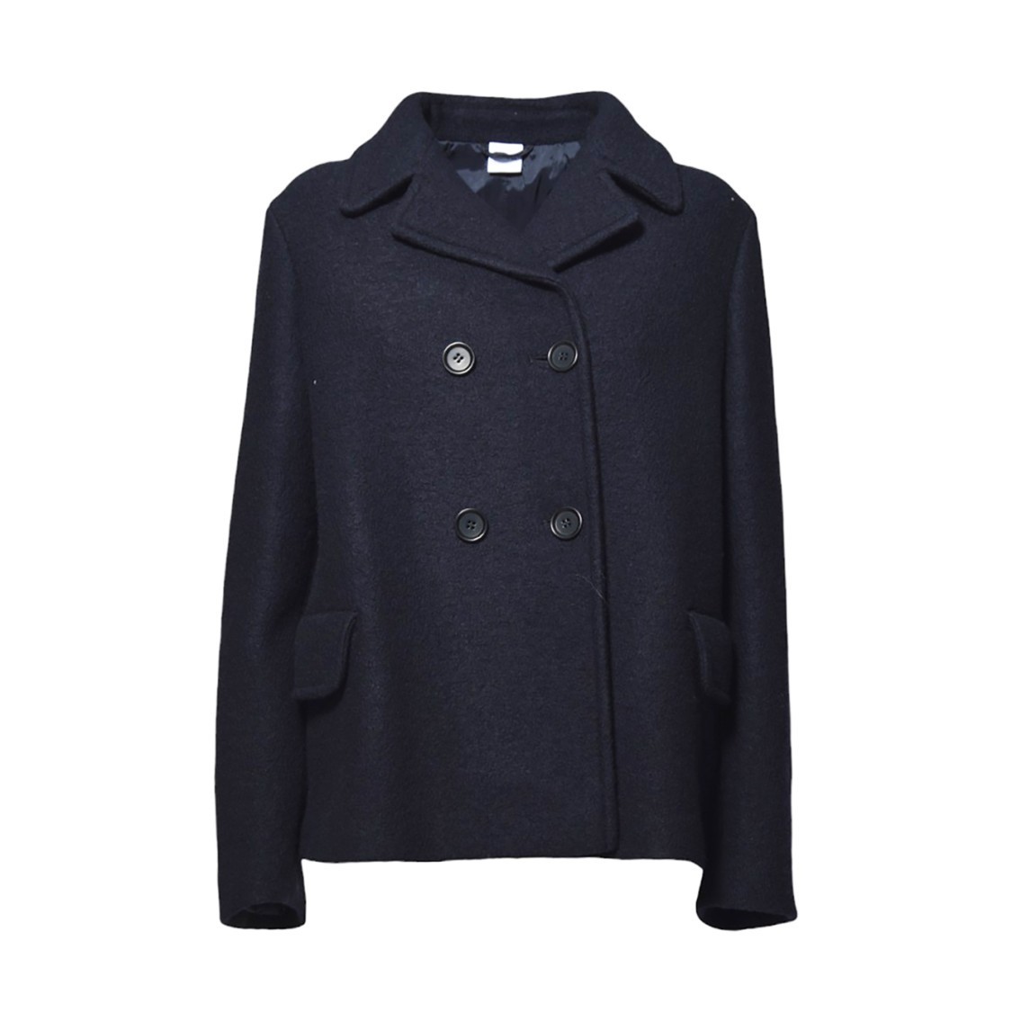 ボトムスその他 Aspesi Navy Blue Boxy Felted Wool Jacket