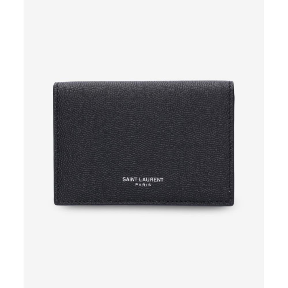 ★Saint Laurent★ Signature Logo Textured Leather Business C