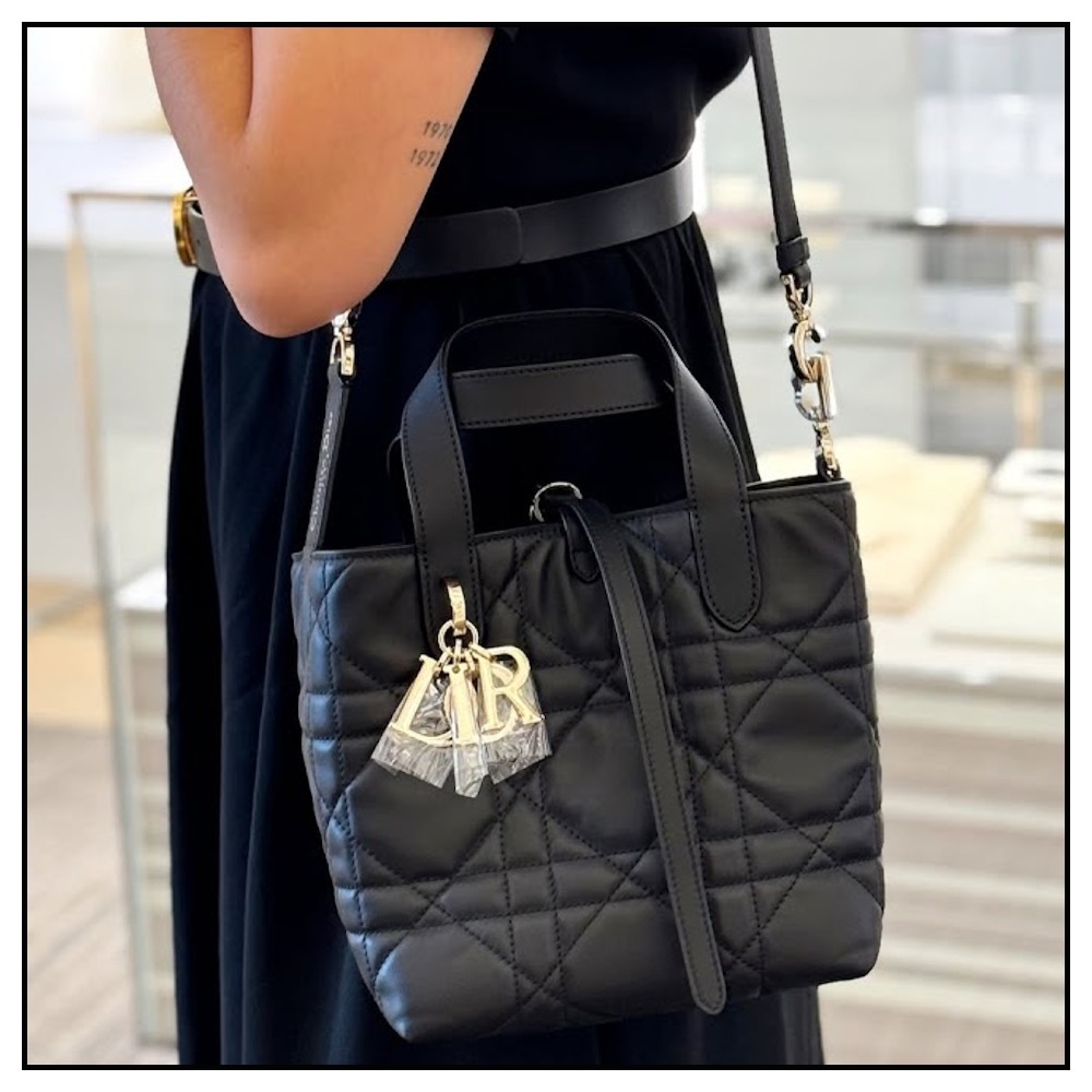 Dior Toujours バーティカル Nanoトートバッグ ブラック