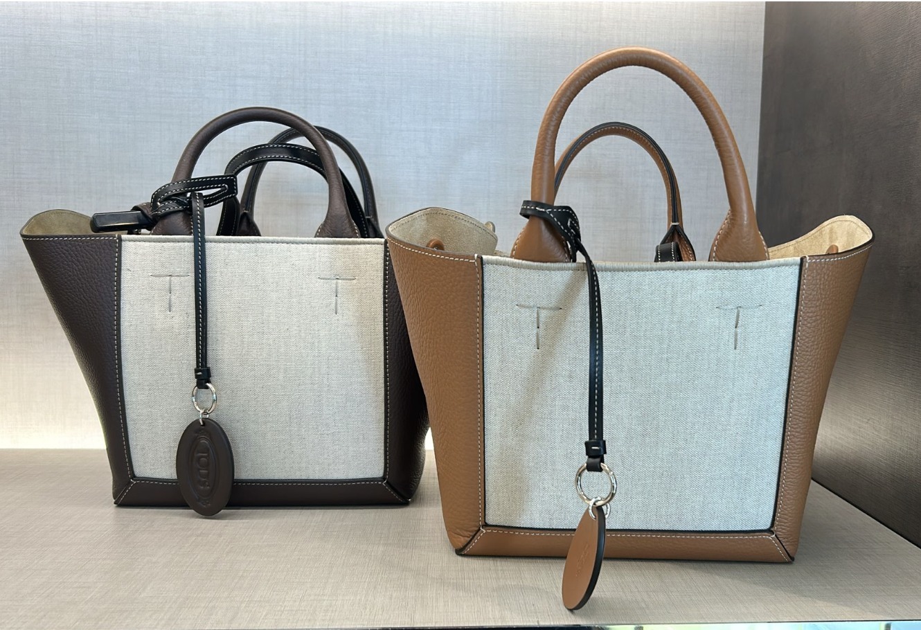 【TOD'S直営】SALE！キャンバス/レザー ハンドバッグ スモール