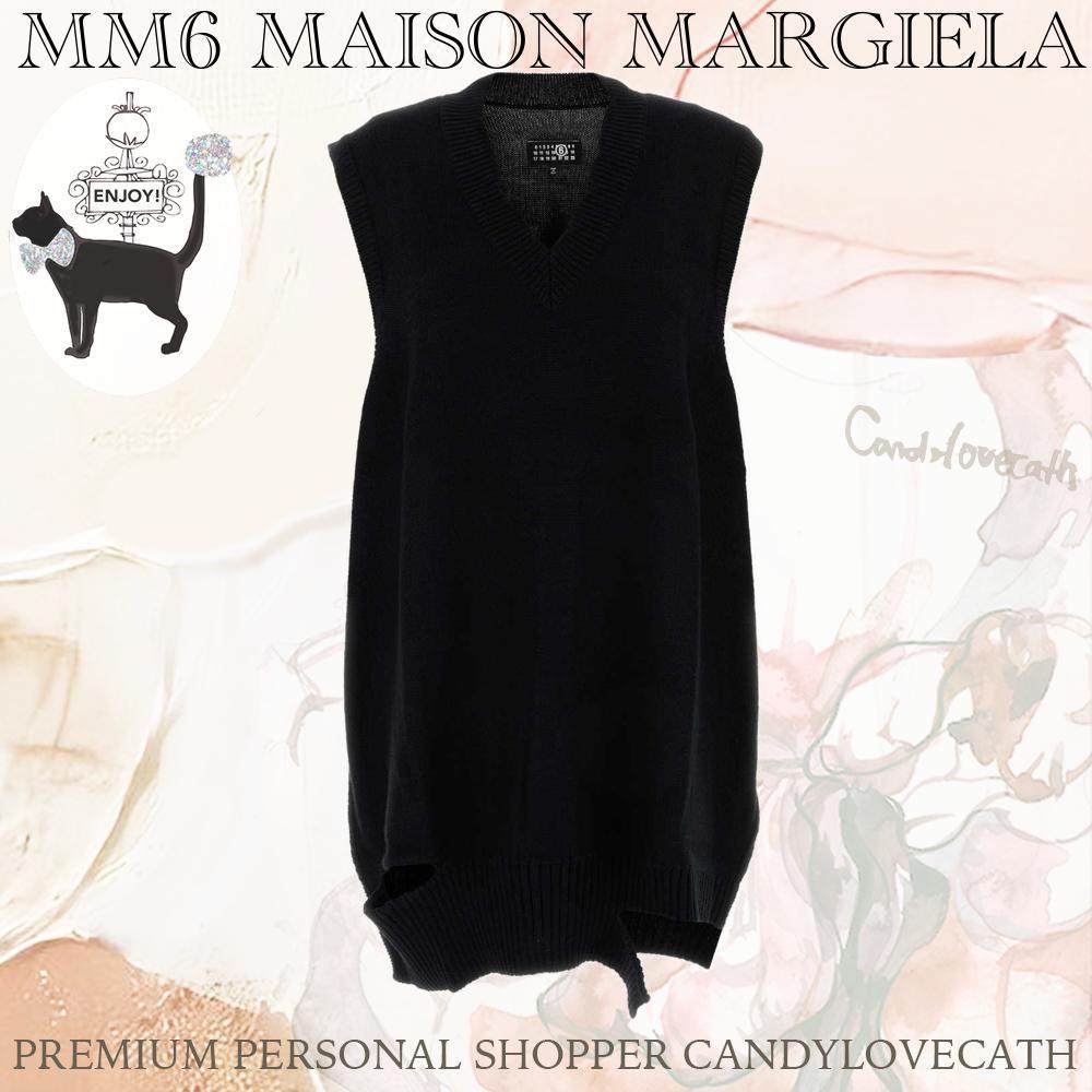 ワンピース MM6 MAISON MARGIELA Black Wool And Acrylic Mini Dress