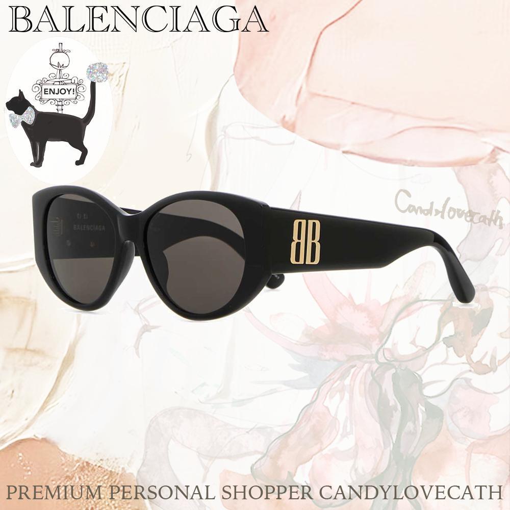 サングラス BALENCIAGA Black Acetate Nano Round Sunglasses