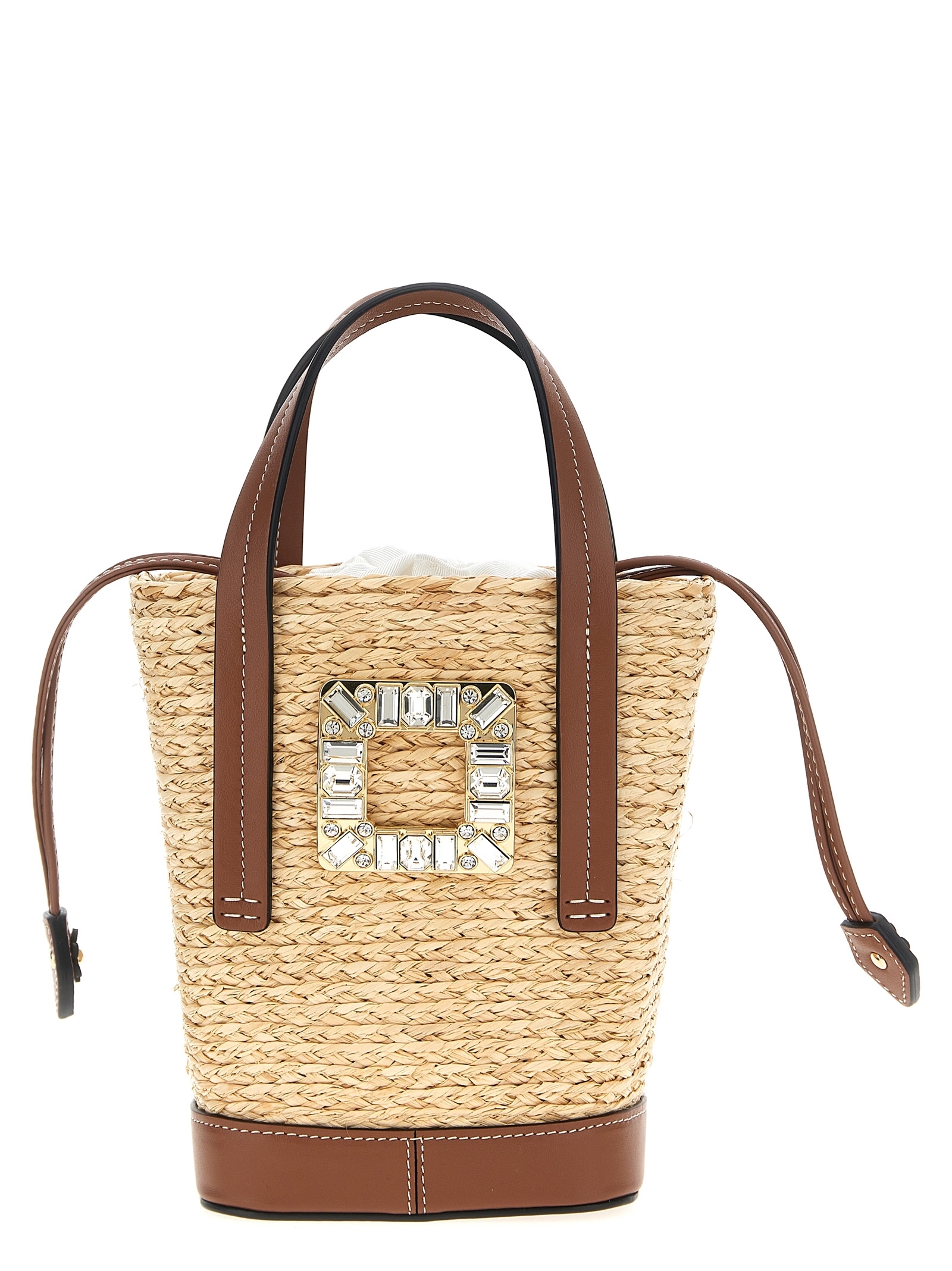 ハンドバッグ ROGER VIVIER Skate 'Mini Viv' bucket bag Brown