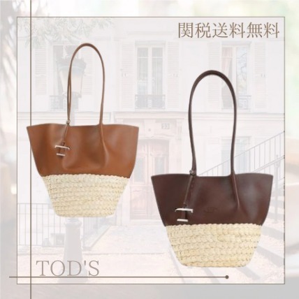 ［大人気］TOD'S ラフィア ミディアムバッグ XBWBUXA0200UBYZZG2
