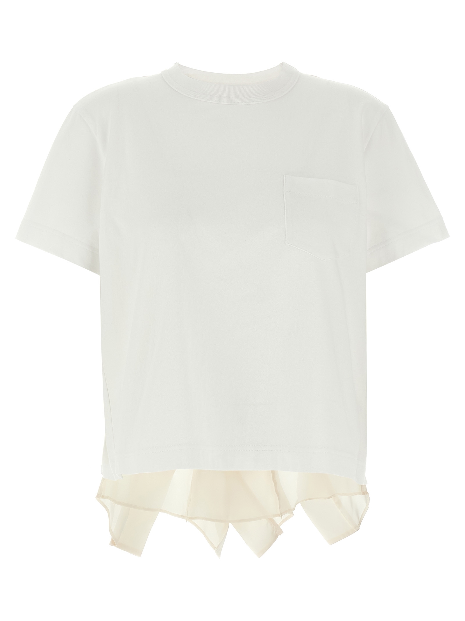 Tシャツ・カットソー SACAI Flounced T-shirt White