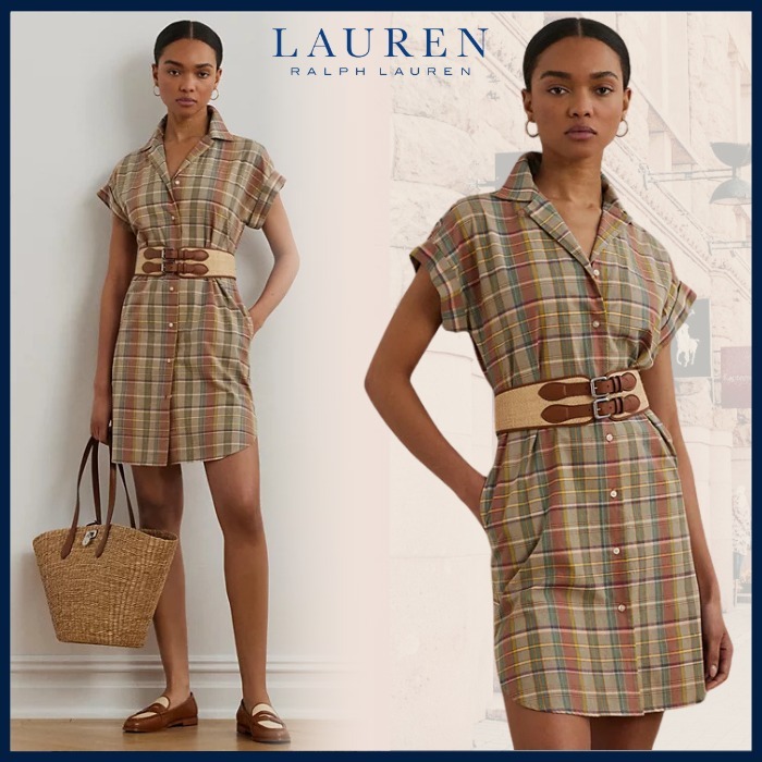 Lauren RALPH一枚で決まる*夏のきれいめカジュアル*シャツワンピ
