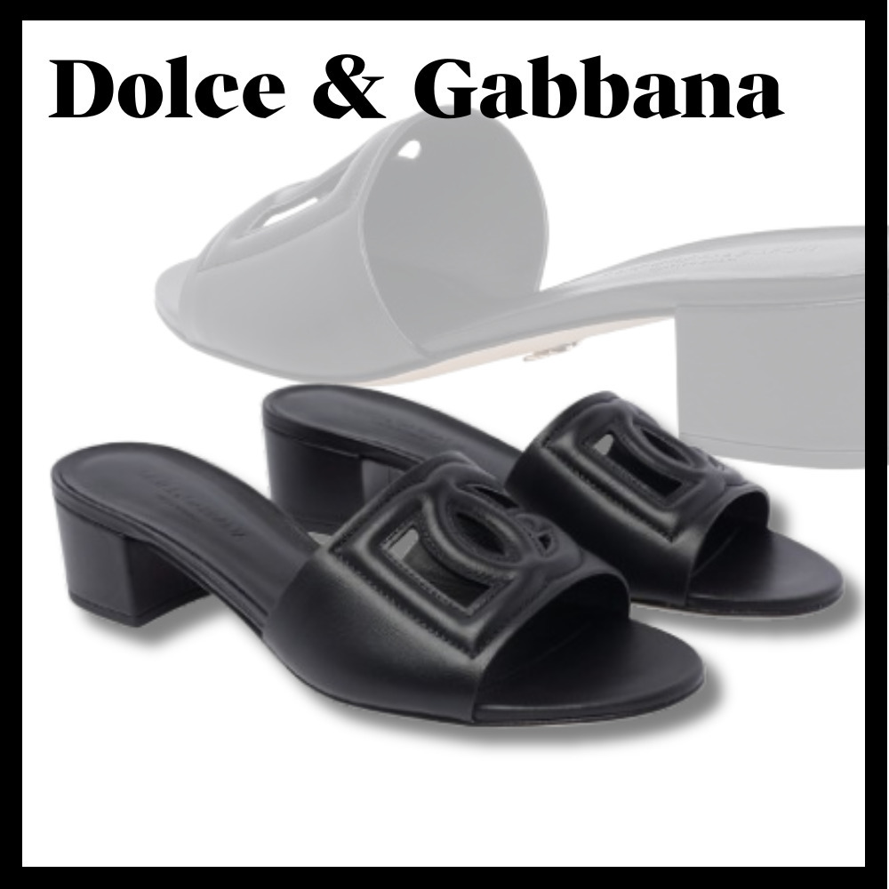 関税送料込☆【Dolce & Gabbana】DGロゴ ヒールサンダル