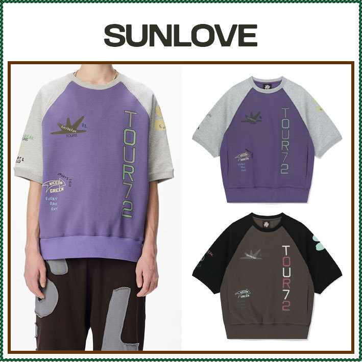 【SUNLOVE】 Doodle S/S Crewneck Sweatshirt /追跡付