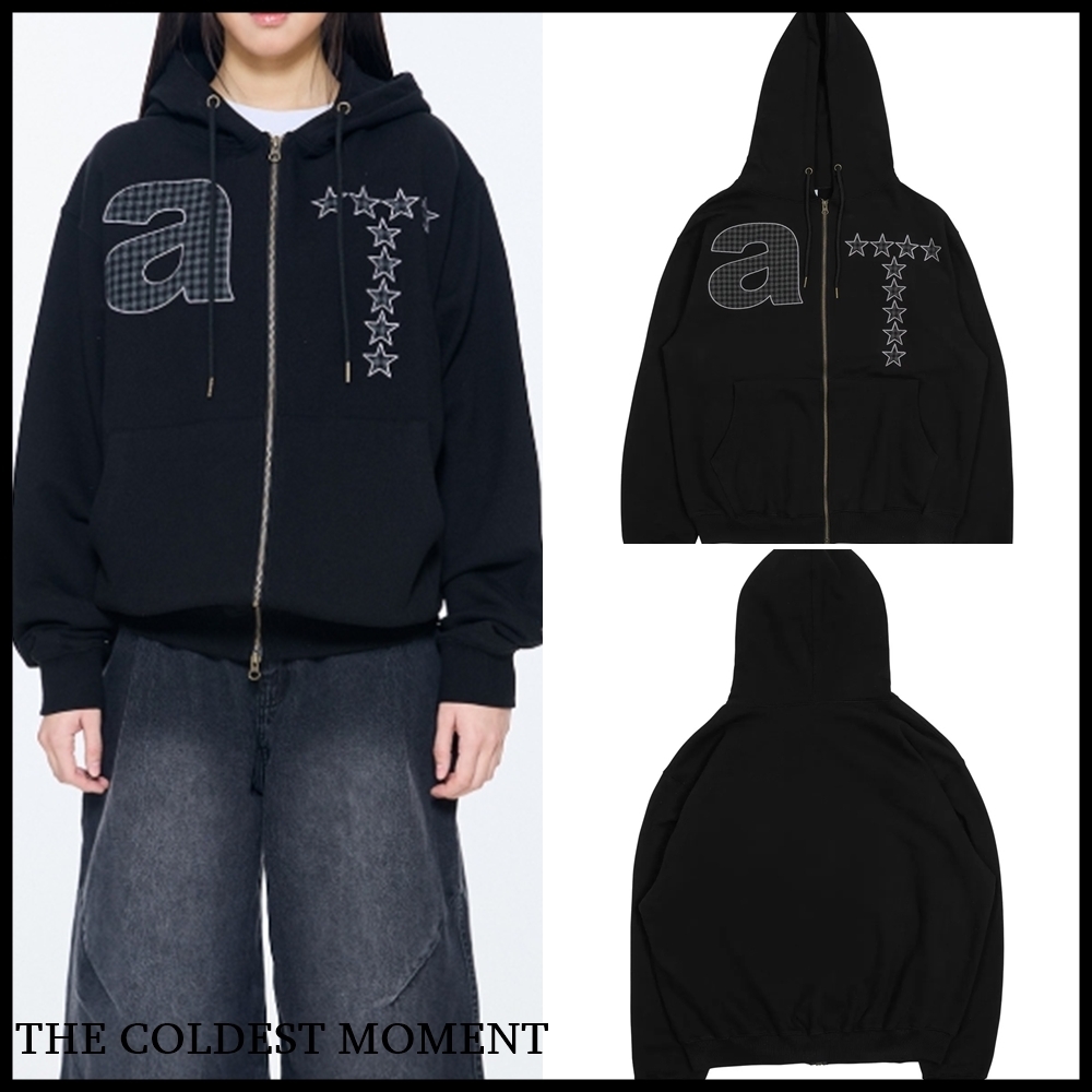 【THE COLDEST MOMENT】TCM at hooded zipup BLACK☆大人気☆