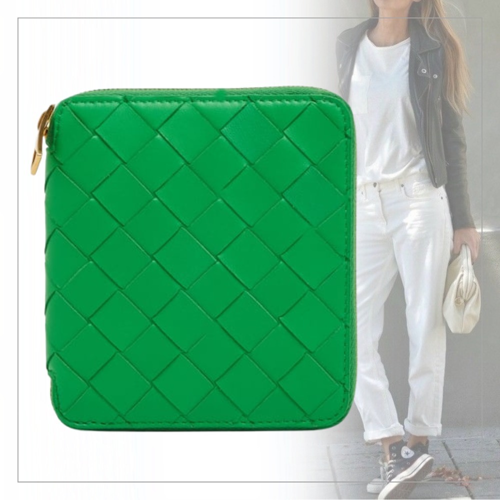 《上品シックでかっこいい》【BOTTEGA VENETA】ジッパー付き財布