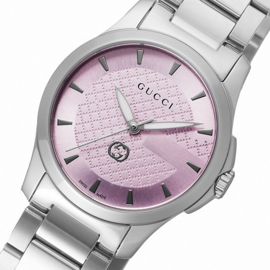 GUCCI 腕時計 レディース クォーツ ピンク G-TIMELESS YA1265047