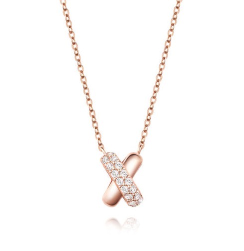 [STONE HENgE] 韓国☆14K☆Crossing Cubic S Necklace