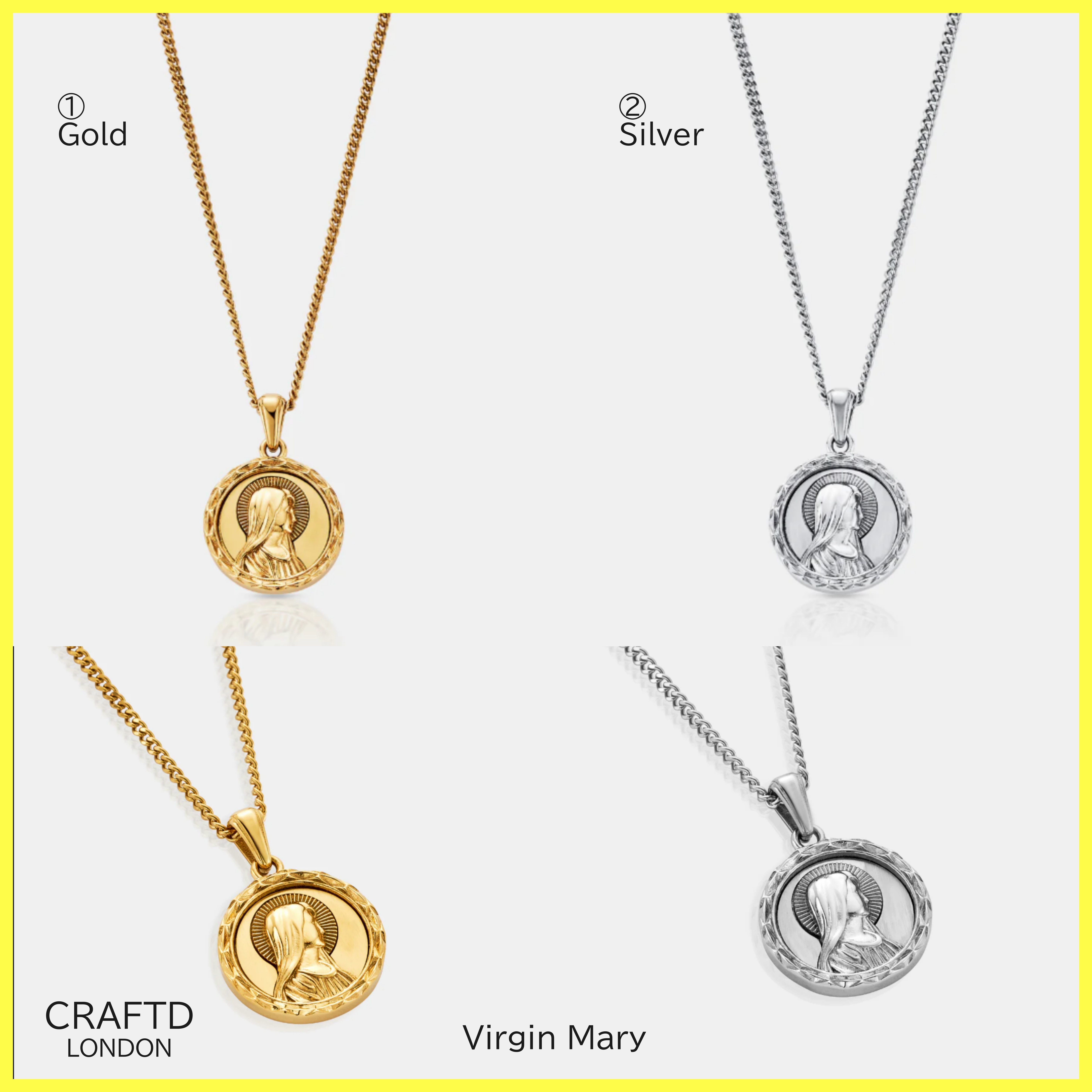送料関税込【CRAFTD London】Virgin Mary ネックレス(2色)国内発