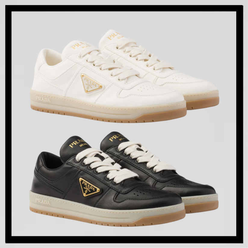 スポーティな PRADA ◆ ダウンタウン ナッパレザー スニーカー