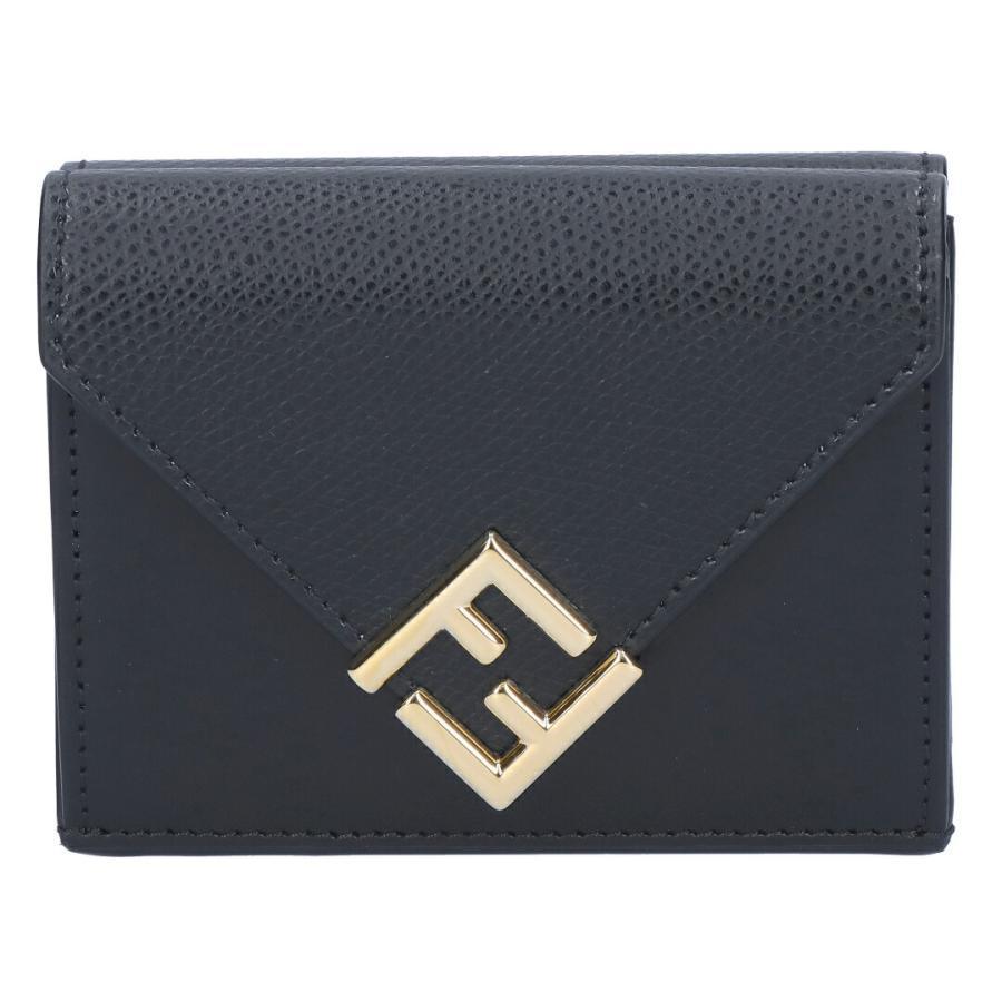 FENDI  FFダイヤモンド 三つ折り財布  NERO 国内発送
