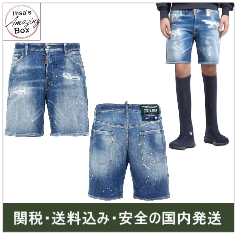 (送料・関税込) D SQUARED2 ヘリテージ ウォッシュ ショーツ
