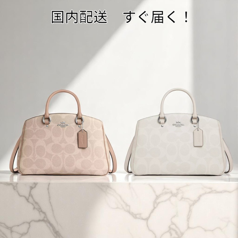 すぐ届く COACH サバンナ キャリーオール バッグ シグネチャー
