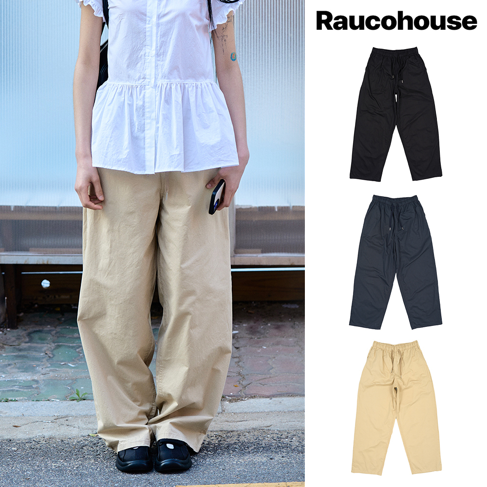 【Raucohouse】Halden wide banding pants