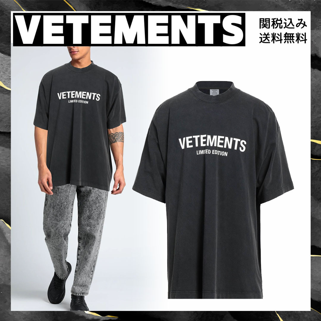 ★関税込送料無料【VETEMENTS】プリントTシャツ ロゴ