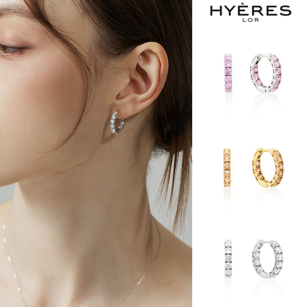 【HYERES LOR】25SS★ Essence Silver Tennis OneTouch Earrings