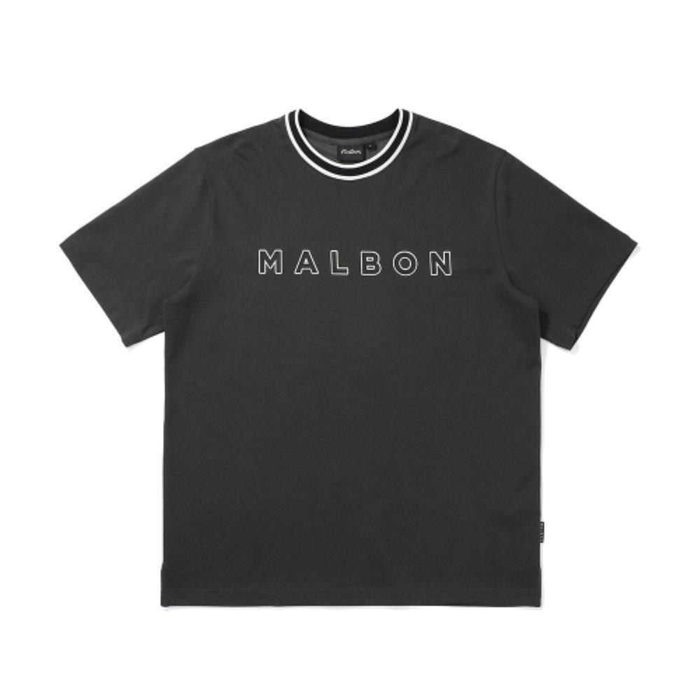 Tシャツ・カットソー Malbon Golf Malbon Pigment Uni Round T-Shirt BLACK M5123PRS0