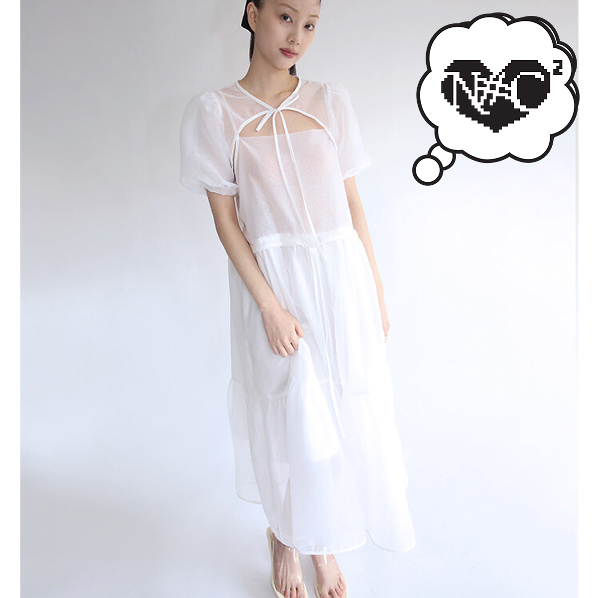 ★NOFFICIALNOFFICE★ORGANZA 2 PIECE ENSEMBLE DRESS★正規品