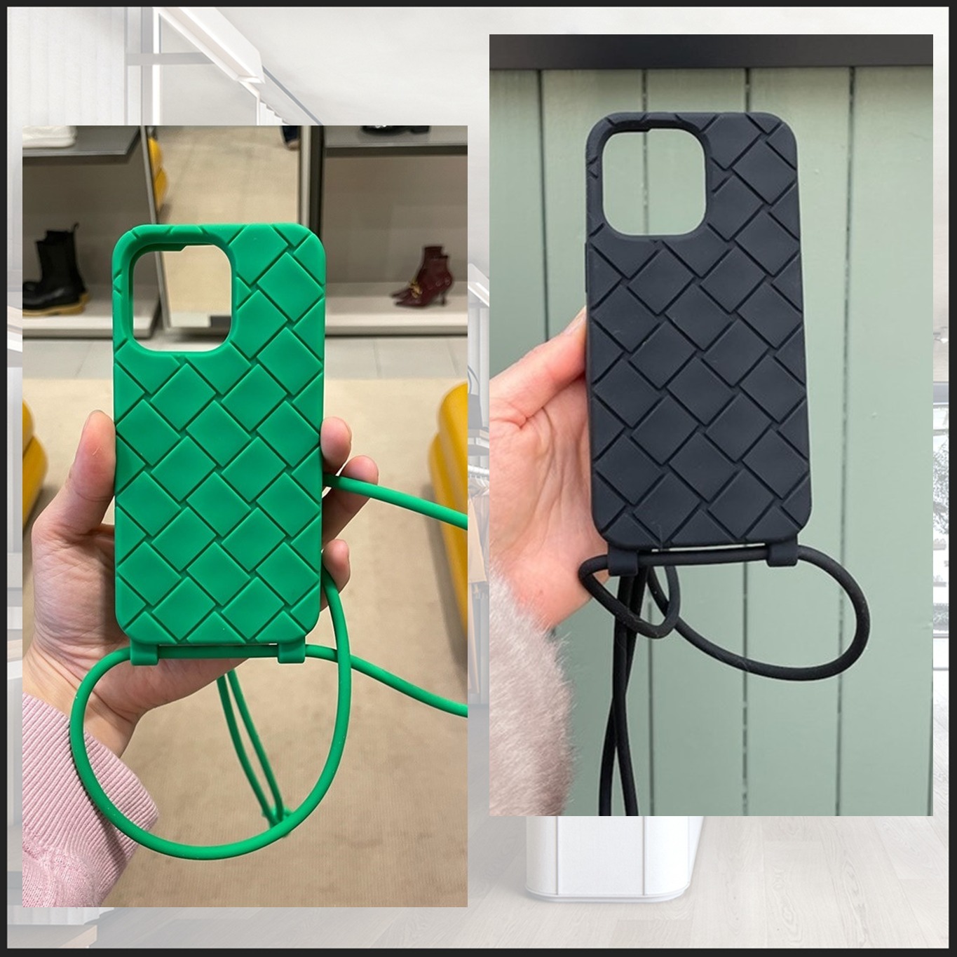 直営店☆BOTTEGA VENETA☆ iPhone 13 Pro ストラップ付き ケース