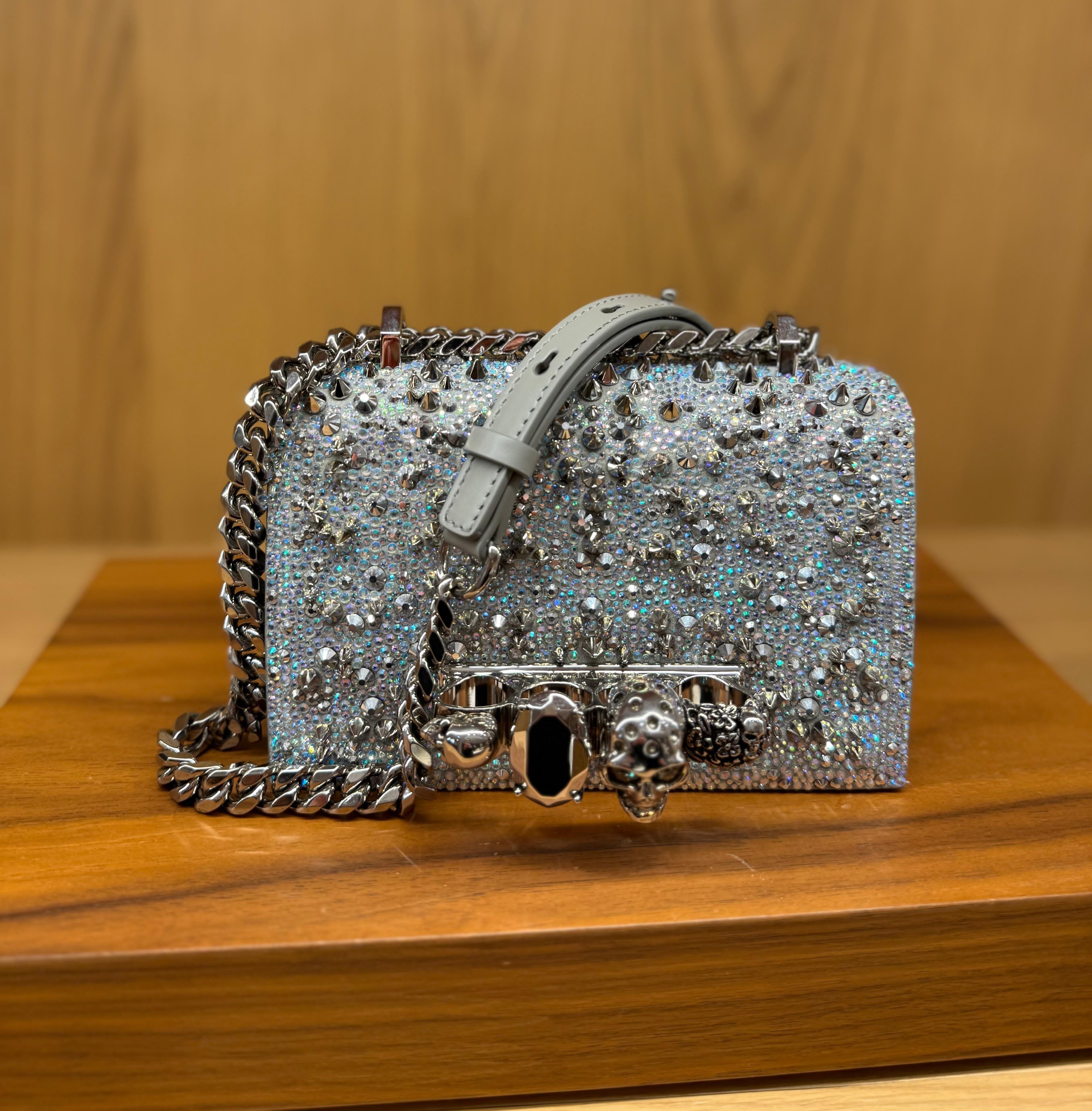 【上品に】Alexander McQueen ミニジュエルサッチェルバッグ