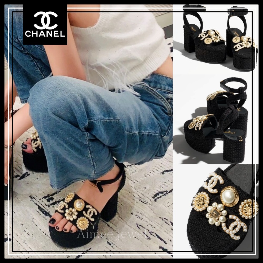 ＊ツイード♡ビジューが光る＊【CHANEL】シャネル サンダル