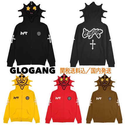 GLOGANG パーカー GYSAT パーカー ブラック 関税込 M Glo Gang(グローギャング) パーカー・フーディ(メンズ) - 海外