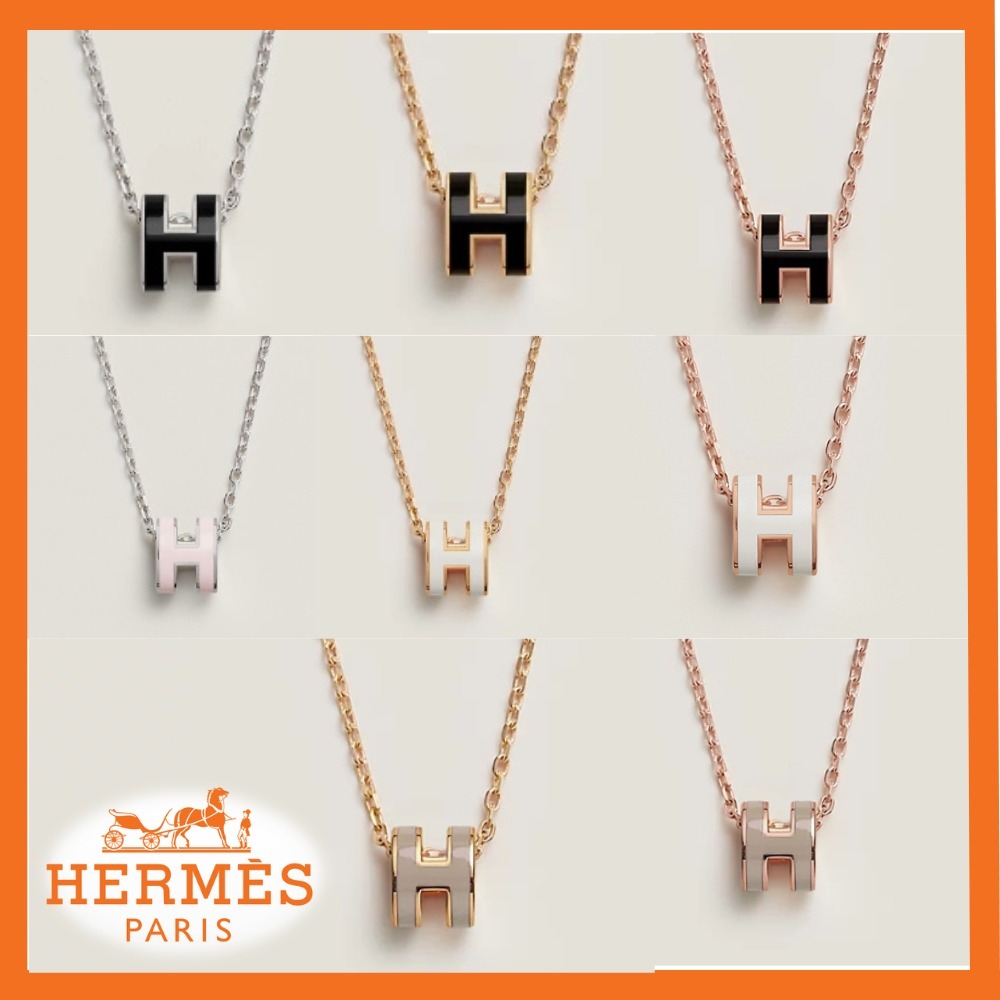 胸元で輝く♪【HERMES】Mini PopH ミニポップH ペンダント