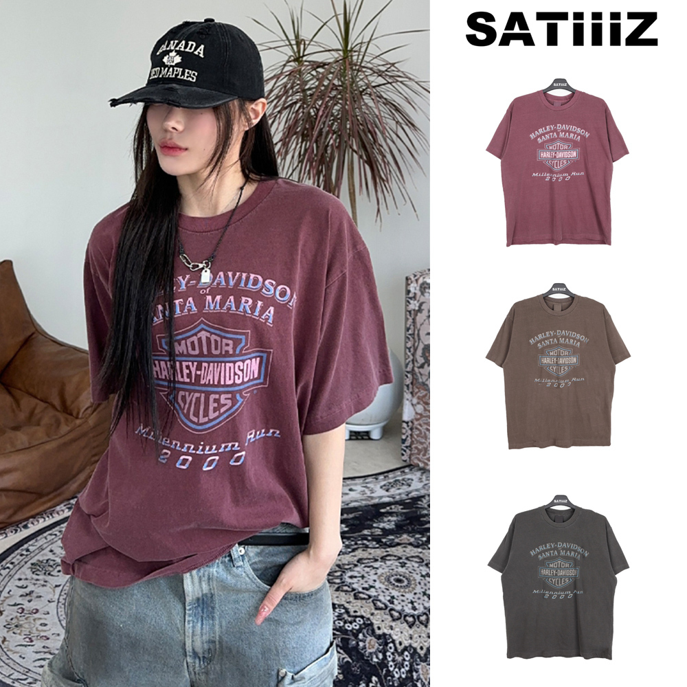 【SATIIIZ】Calan Harley Pigment T-Shirt