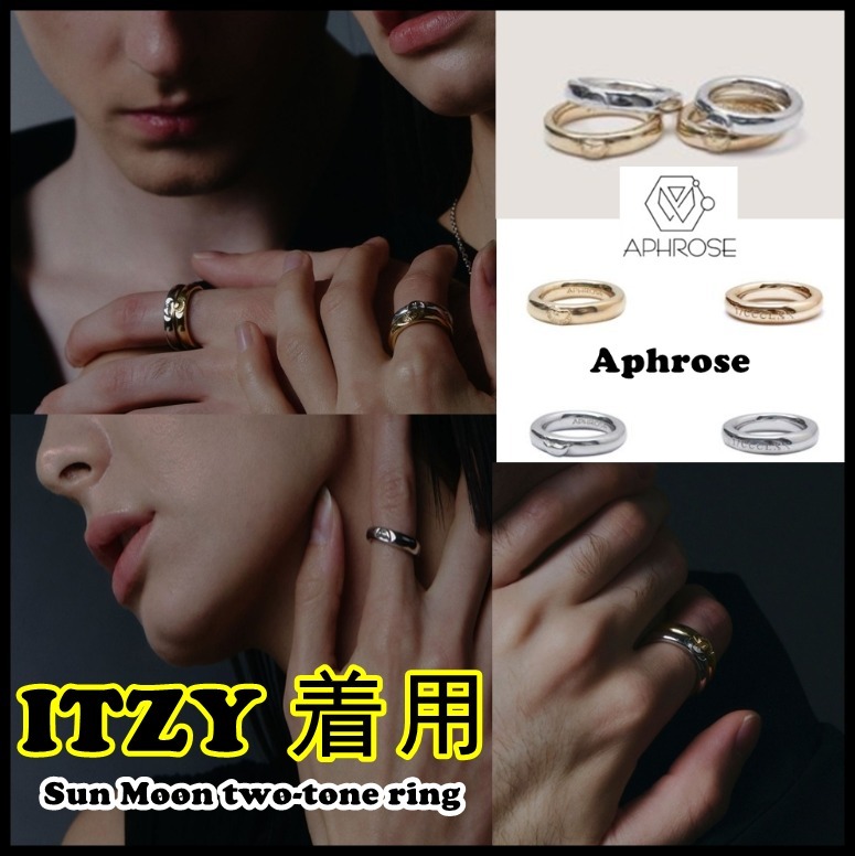 ★早期完売★Aphrose★Sun Moon two-tone ring★リング★大人気