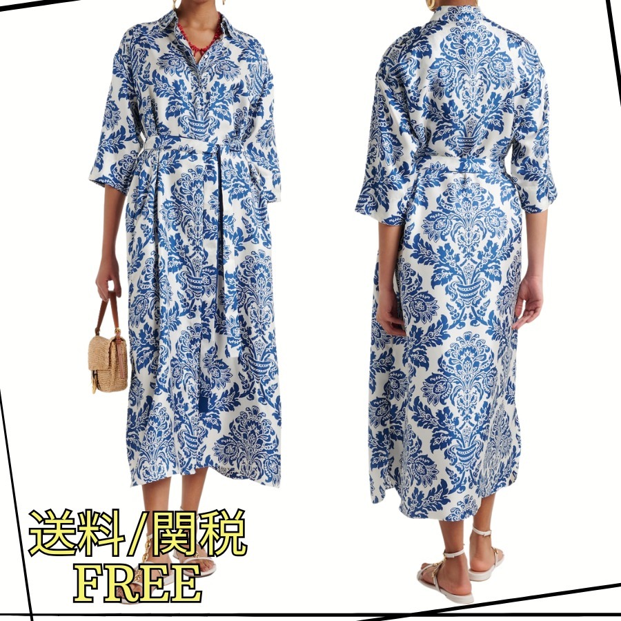 S MAX MARA CAMELIA シルクシャツドレス