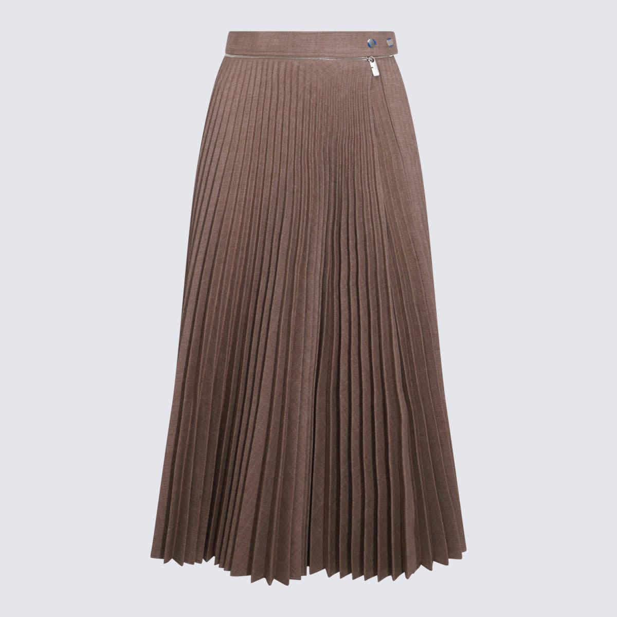 【送料&関税込】Burberry Brown Midi Wool Skirt