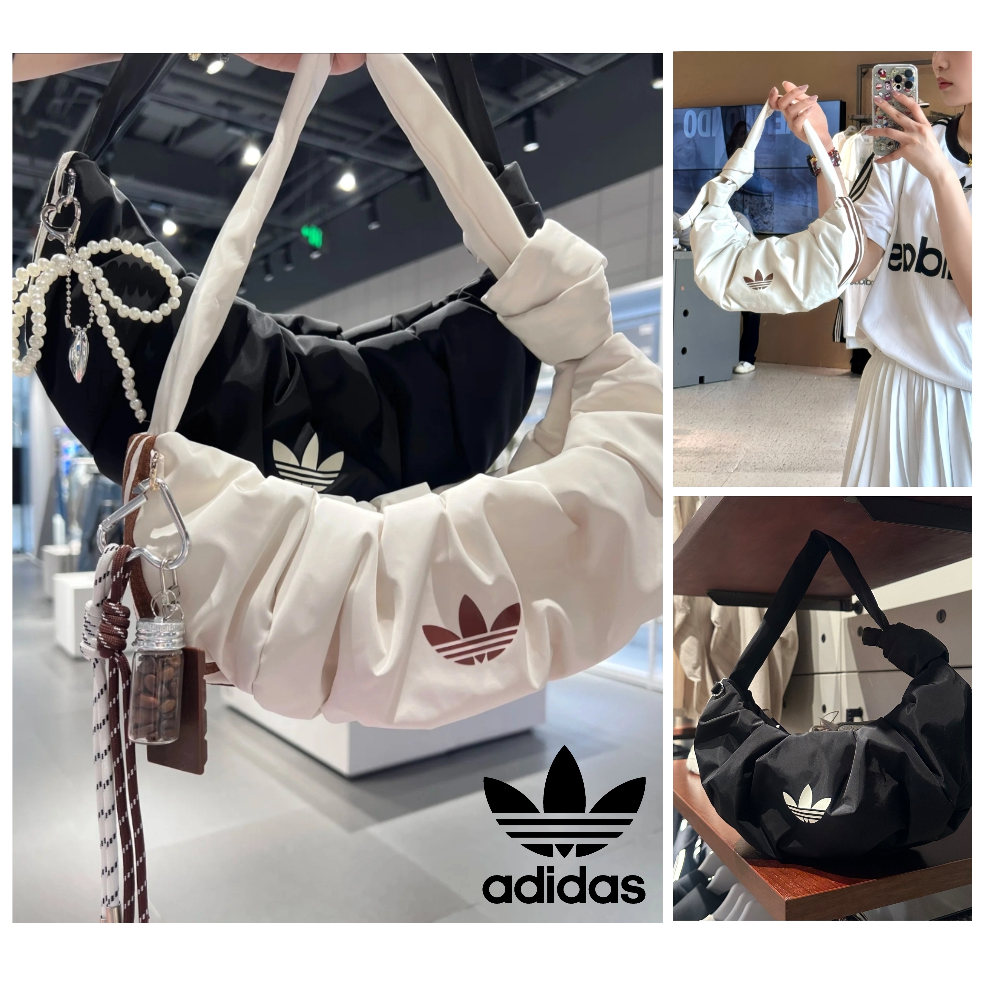 【adidas】ふわモチ★クロワッサン風ミニバッグ