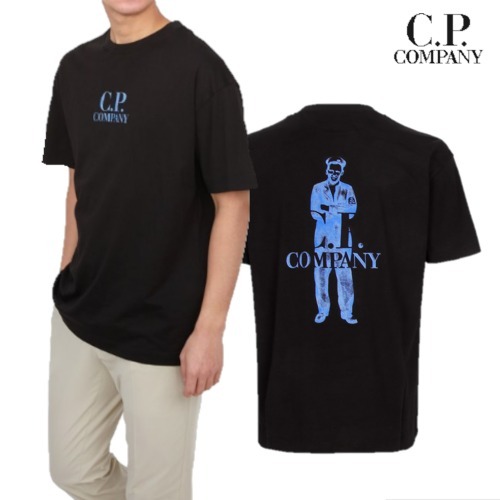 CP COMPANY シーピーカンパニー 25SS ブラック ロゴ T シャツ
