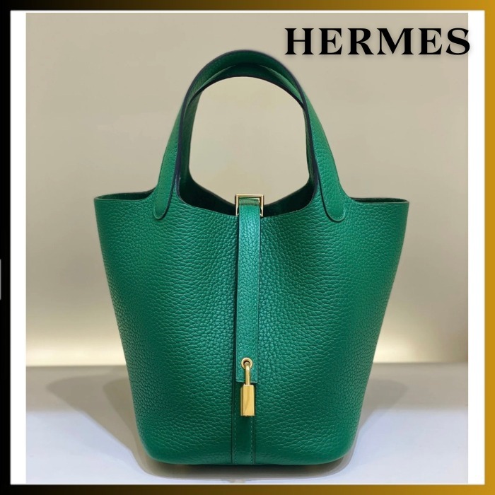 【Vert Jade × ゴールド金具】HERMES ピコタンロック 18 PM