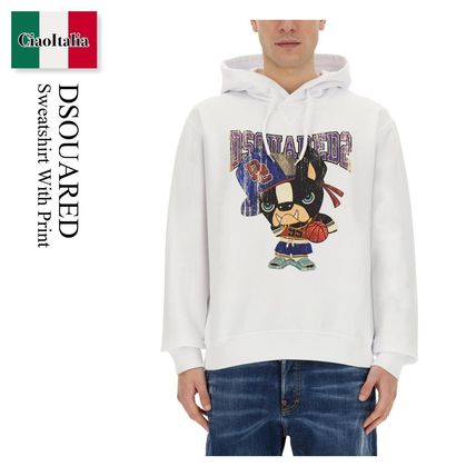 パーカー・フーディ Dsquared Sweatshirt With Print 現地価格セール L D SQUARED2(ディースクエアード) パーカー