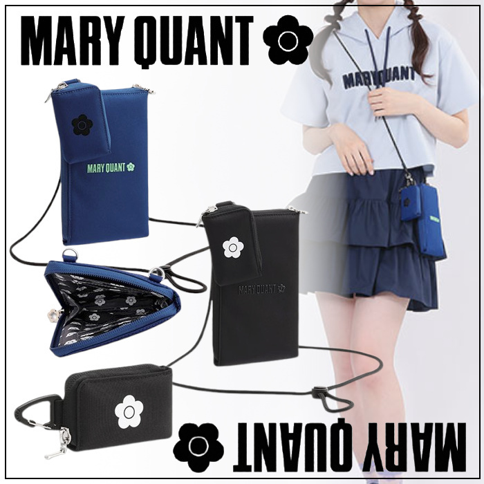 2-5日着 MARY QUANT ロゴプリントコーデュラ ショルダーパース