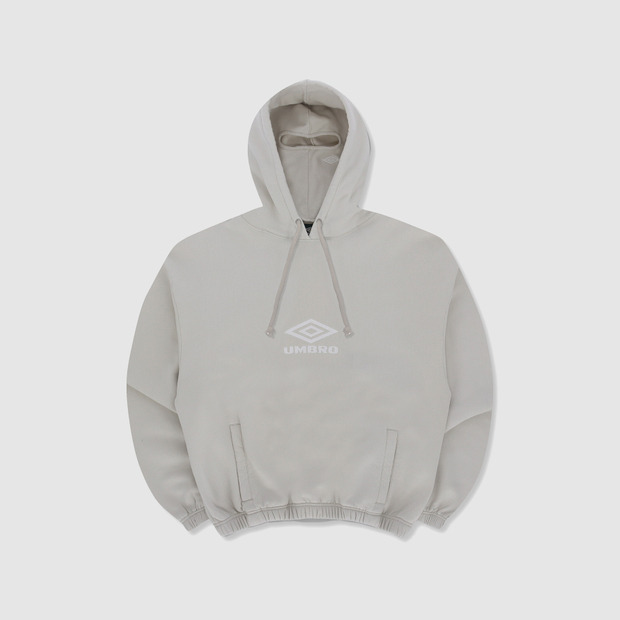 【UMBRO】 UMB X SLAM JAM MASK OG LOGO HOODIE LIGHT GREY