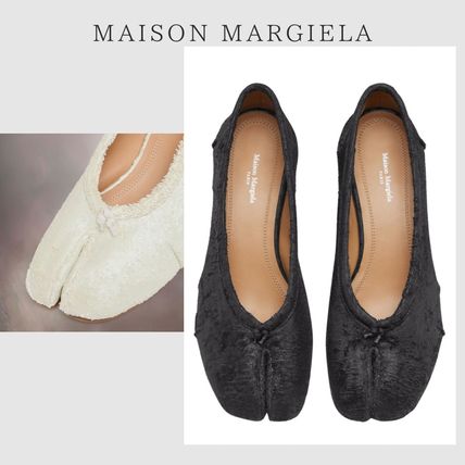 25新作 メゾンマルジェラ タビ バレリーナミュール ブラック Maison Margiela メゾン・マルジェラ Tabi バレエシューズ