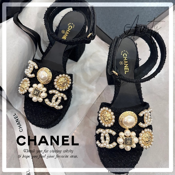 ビジューが可愛い♪【CHANEL】シャネル サンダル