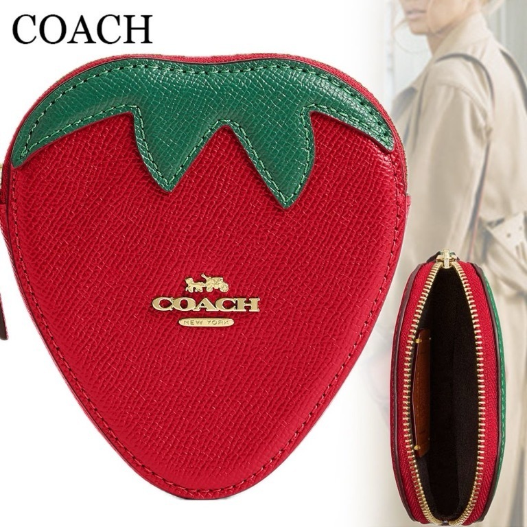すぐ届く*COACH*コーチ*ストロベリー コイン ケース