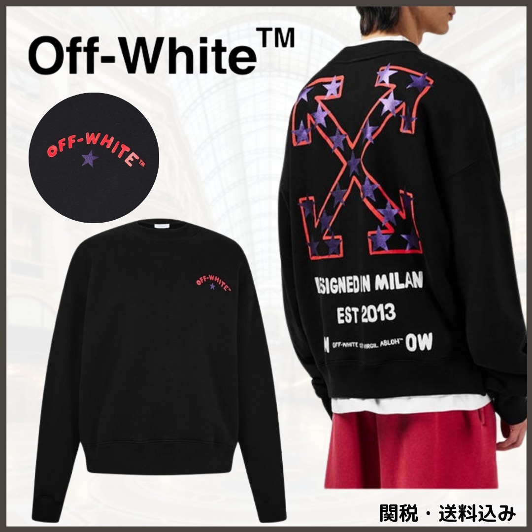 関税込み★Off-White★スターアロークルーネック スウェット