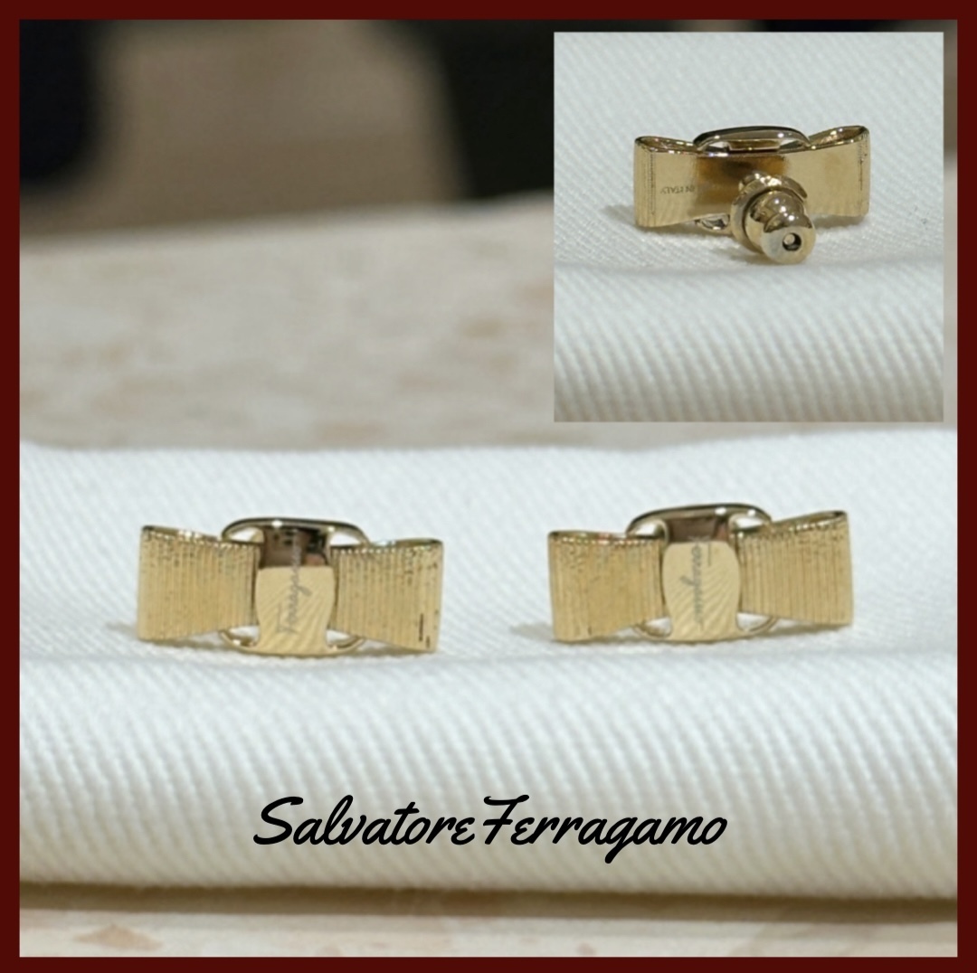【関税込み】☆FERRAGAMO☆ VARA リボン ピアス