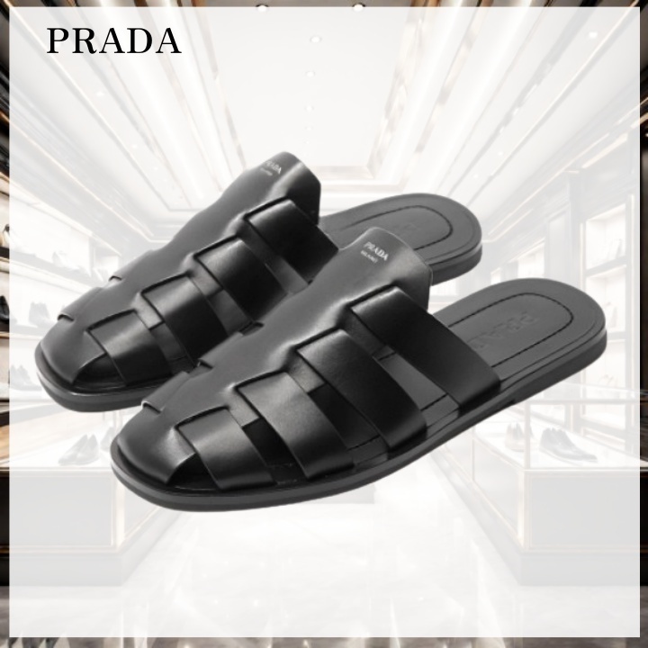 【PRADA 】フィッシャーマン ミュール レザーサンダル