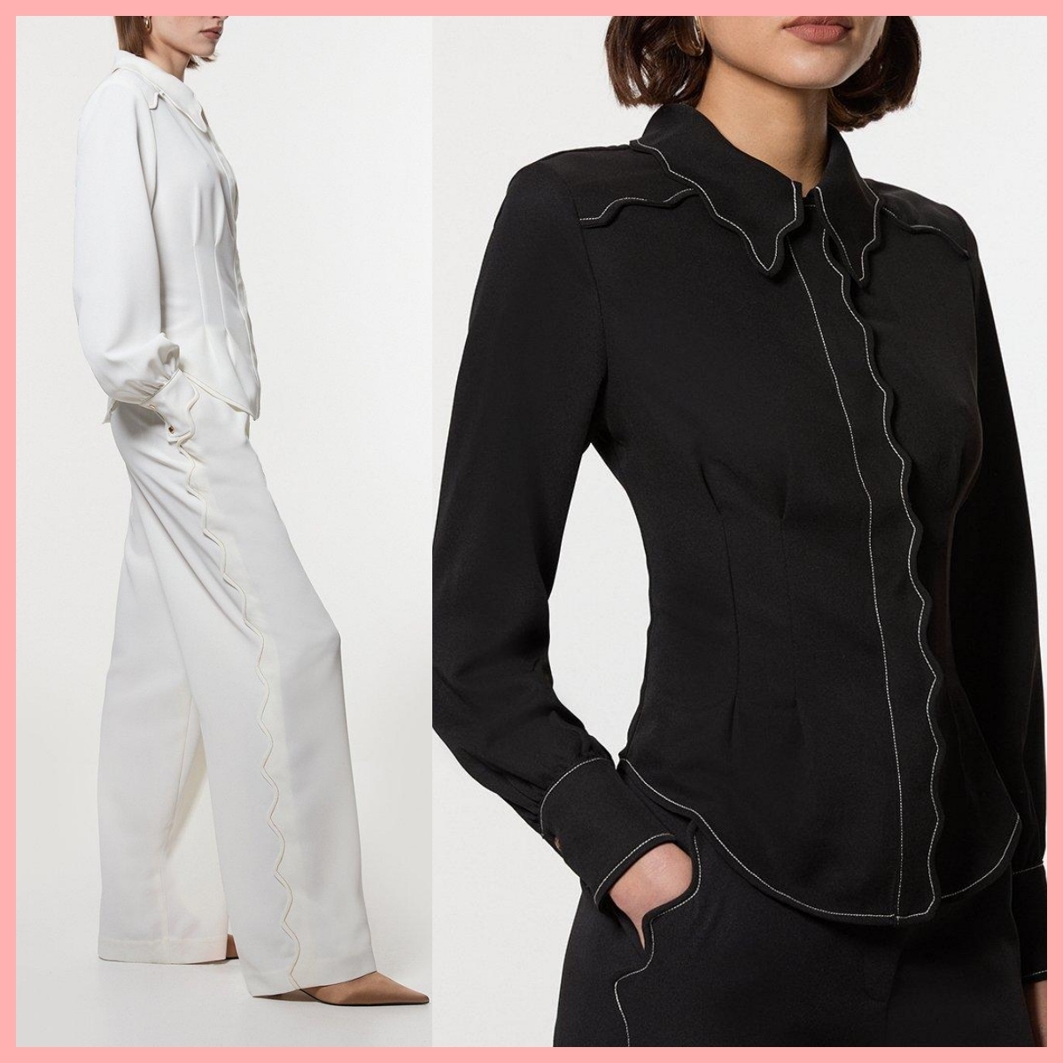 日本未入荷★Karen Millen ボタンダウンセットアップ
