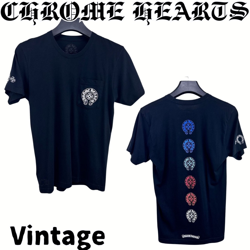 【ヴィンテージ】Rank:B☆クロムハーツ M マルチカラー Tシャツ