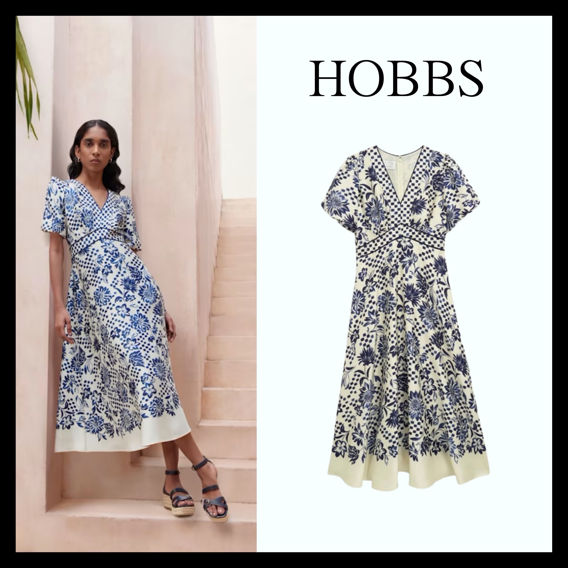 【限定★夏に来たい】Hobbs London サテン ワンピース